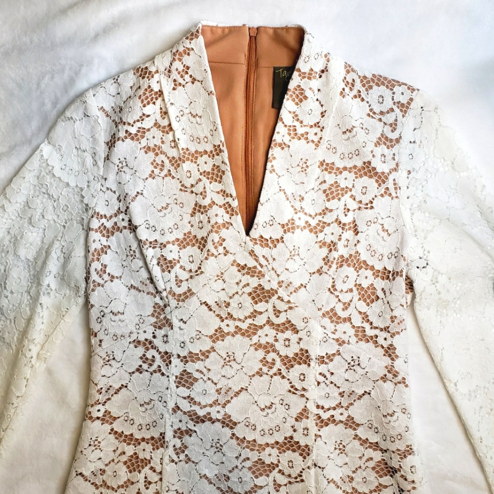 TAYLOR Long Sleeve Fitted Lace Dress—NWT—2 - Picture 12 of 16